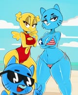 296867__suggestive_artist-colon-spakka5_gumball+watterson+28tawog29_nicole+watterson+28tawog29_penny+fitzgerald+28tawog29_cat_fairy_feline_fictional+species_ma