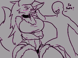 wolf girl petting