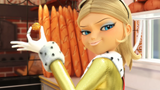 Dazzling coat Chloe with pastries