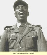Laughing Black German Soldier