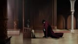 Alucard kneel down to The Queen