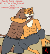 Paulo Gets Kisses From His Cute Boyfriend David