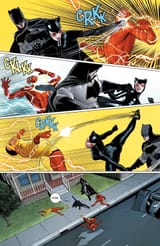 Catwoman vs 3 Flashes