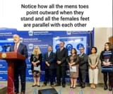 standing men and women
