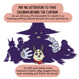 human behind the curtain