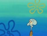 squidward looks up
