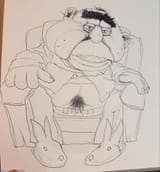 Started a revolting slob sketch earlier today for no particular reason. #artbytai