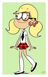 The Loud House - Leni Loud - Schoolgirl - by clh1024