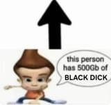 this person has 500Gbs of BLACK DICK