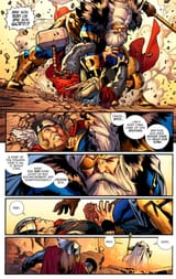 odin manhandling thor