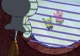 Squidward looking out
