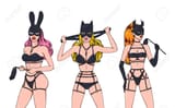 176673379-3-sexy-bdsm-girls-in-latex-corsets-black-leather-masks-and-bondages-hold-whip-cartoon-dominant