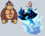 elsa donkey kong