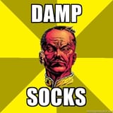 damp socks