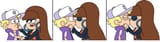 Pacifica &amp; Dipper Kissing Template- Dippe &amp; Pacifica Both Swapped