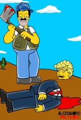Trump death and homer says WOOHOO