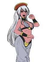 63838 - artist_aikun2012 dragon_ball dragonball fellatio_gesture fire_emblem grey_hair hand_gesture hat lilina long_hair majin red_eyes tongue