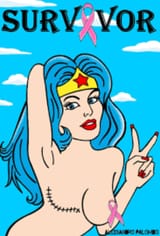 Breast cancer survivor Wonder Woman