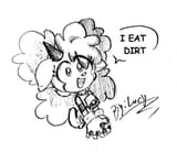She eats dirt