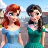 AI Red&amp;Green Elsa &amp; Anna (4)