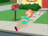 LOIS TRIPS ON HER CHEST AND GRABS HER BOOB. LAAAAAAAAAME!
