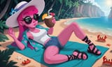 the beach