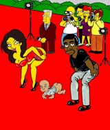 Kanye Kim and their deformed baby mooning