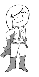 Amelia modern superhero costume