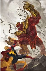 Adam Warlock fights Carnage
