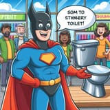 super batman toilet salesman OIG1