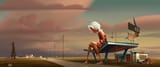 Ginormica Concept Art Gas Station