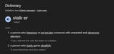 stalkerdefinition