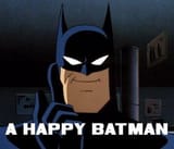 a happy Batman