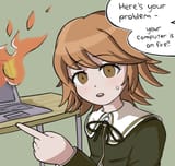 computer on fire
