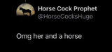 omg her and a horse