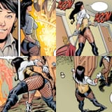 Zatanna&#039;s fishnet clad butts