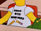 Simpsons bart down with homework