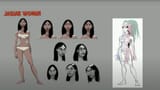 Aztec_Batman_Jaguar_Woman_expression_sheet