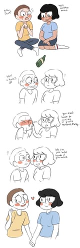Morty Smith Tina Belcher comic