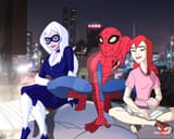 spectacular_spider_man_x_mary_jane_and_black_cat_by_spideyjosh_art_dg2ylyv-fullview