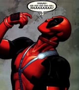 Deadpool laughing