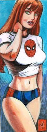 MJ pin-up midriff