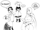 2575 - artist_chochi crossovers dc marvel raven scarlet_witch teen_titans x-men x-men_evolution