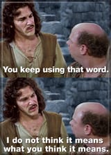 using that word