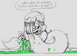 Fifi in the bath