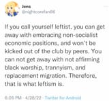 thats what leftism is
