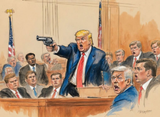 trump with a gun