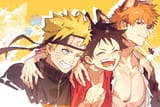__monkey_d_luffy_uzumaki_naruto_and_kurosaki_ichigo_one_piece_and_3_more_drawn_by_xuchuan__087b9fab11fd704c347dcec3db9ae445