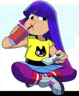 Miko eating