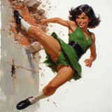 Perchance Buttercup, breaking a wall 06